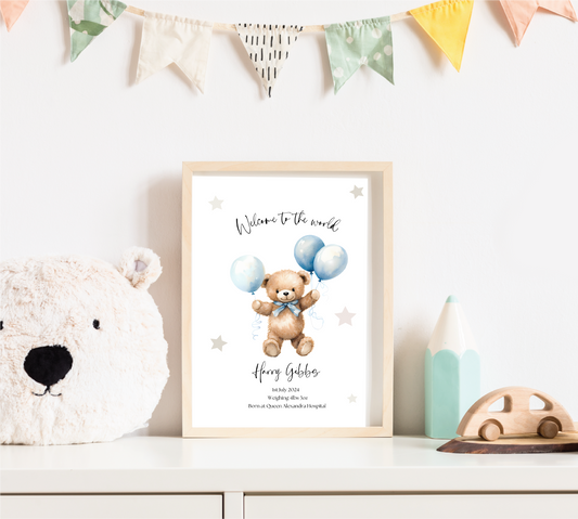 Welcome to the World baby print